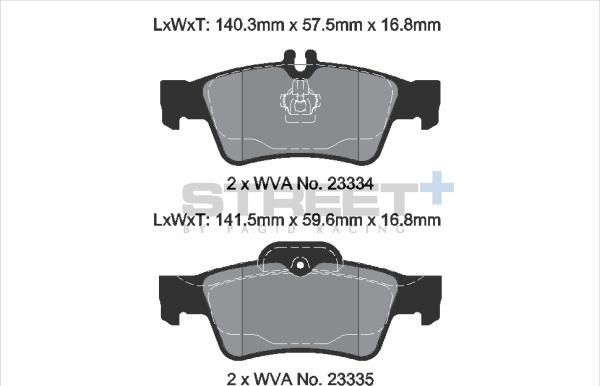 PAGID Racing T8029SP2001 - Kit de plaquettes de frein, frein à disque cwaw.fr