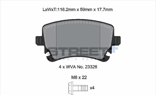 PAGID Racing T8027SP2001 - Kit de plaquettes de frein, frein à disque cwaw.fr