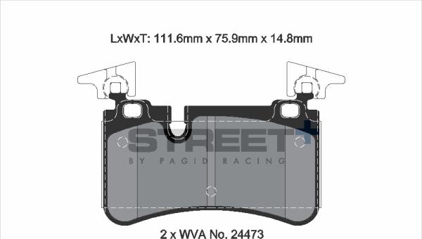 PAGID Racing T8074SP2001 - Kit de plaquettes de frein, frein à disque cwaw.fr