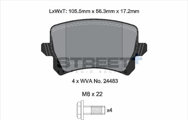 PAGID Racing T8075SP2001 - Kit de plaquettes de frein, frein à disque cwaw.fr