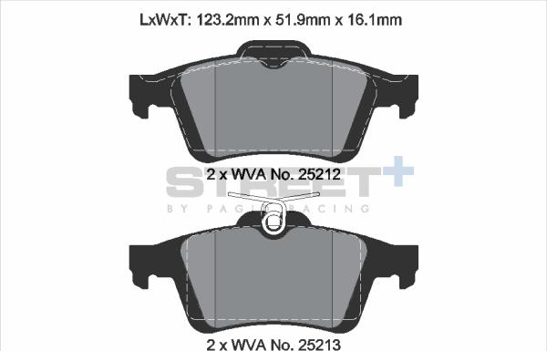 PAGID Racing T8199SP2001 - Kit de plaquettes de frein, frein à disque cwaw.fr