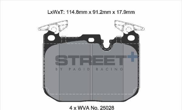 PAGID Racing T8194SP2001 - Kit de plaquettes de frein, frein à disque cwaw.fr