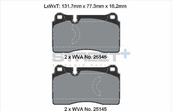 PAGID Racing T8198SP2001 - Kit de plaquettes de frein, frein à disque cwaw.fr