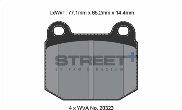 PAGID Racing T8148SP2001 - Kit de plaquettes de frein, frein à disque cwaw.fr