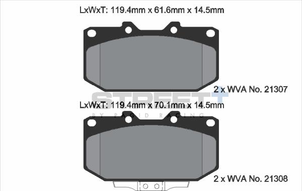 PAGID Racing T8154SP2001 - Kit de plaquettes de frein, frein à disque cwaw.fr