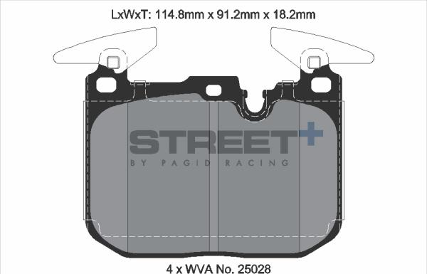 PAGID Racing T8104SP2001 - Kit de plaquettes de frein, frein à disque cwaw.fr