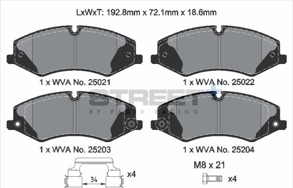 PAGID Racing T8103SP2001 - Kit de plaquettes de frein, frein à disque cwaw.fr