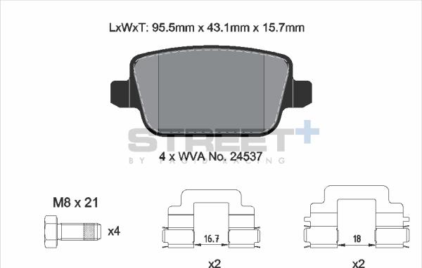 PAGID Racing T8189SP2001 - Kit de plaquettes de frein, frein à disque cwaw.fr