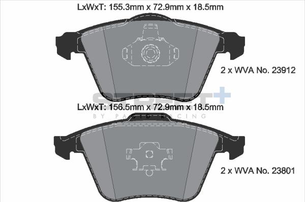 PAGID Racing T8180SP2001 - Kit de plaquettes de frein, frein à disque cwaw.fr