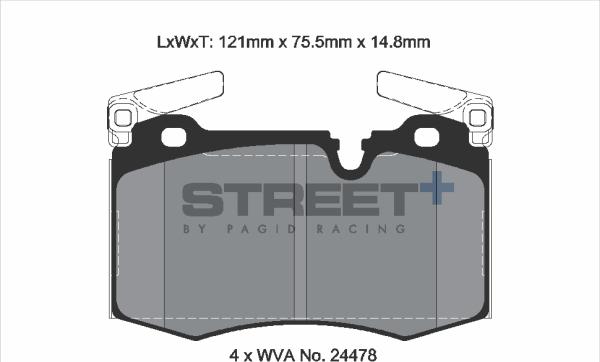 PAGID Racing T8188SP2001 - Kit de plaquettes de frein, frein à disque cwaw.fr