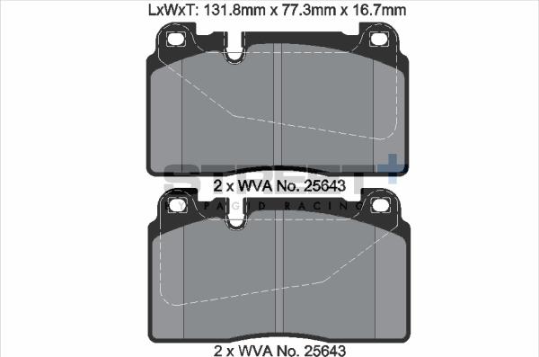 PAGID Racing T8121SP2001 - Kit de plaquettes de frein, frein à disque cwaw.fr