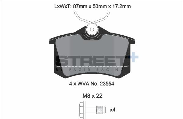 PAGID Racing T8176SP2001 - Kit de plaquettes de frein, frein à disque cwaw.fr