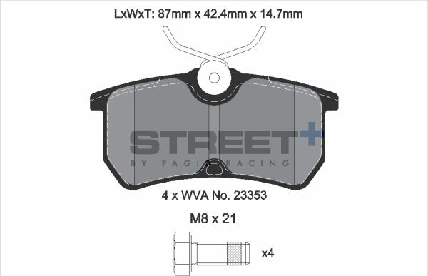 PAGID Racing T8170SP2001 - Kit de plaquettes de frein, frein à disque cwaw.fr