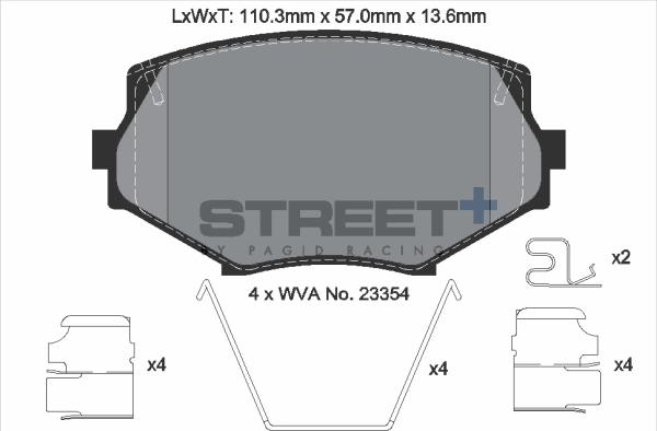 PAGID Racing T8171SP2001 - Kit de plaquettes de frein, frein à disque cwaw.fr