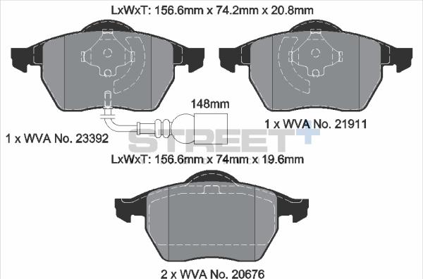 PAGID Racing T8173SP2001 - Kit de plaquettes de frein, frein à disque cwaw.fr