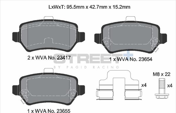 PAGID Racing T8309SP2001 - Kit de plaquettes de frein, frein à disque cwaw.fr