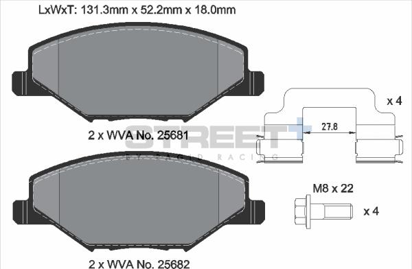 PAGID Racing T8304SP2001 - Kit de plaquettes de frein, frein à disque cwaw.fr