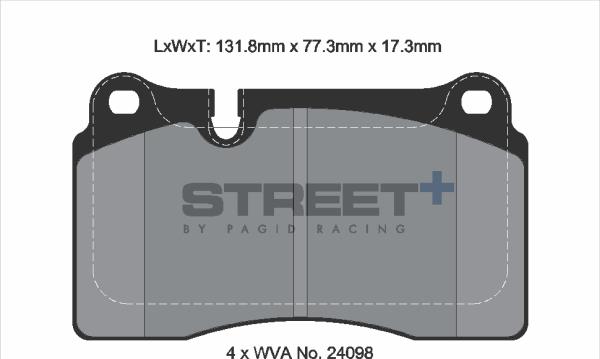 PAGID Racing T8299SP2001 - Kit de plaquettes de frein, frein à disque cwaw.fr