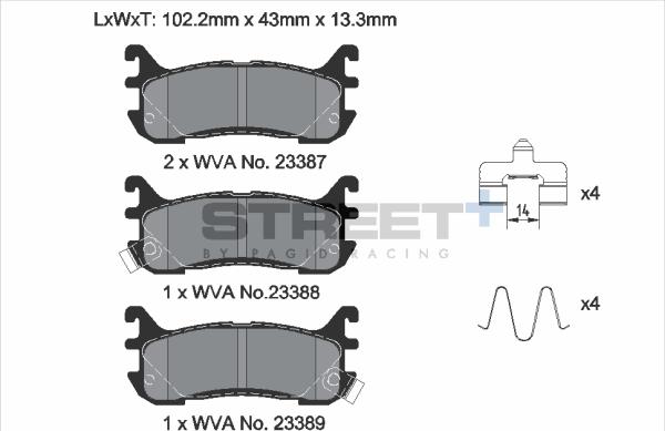 PAGID Racing T8295SP2001 - Kit de plaquettes de frein, frein à disque cwaw.fr