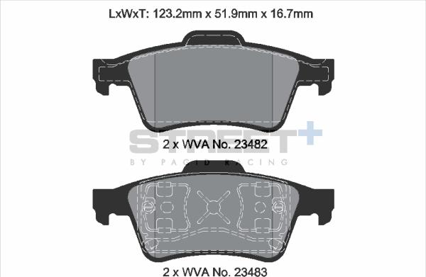 PAGID Racing T8293SP2001 - Kit de plaquettes de frein, frein à disque cwaw.fr