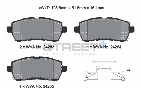 PAGID Racing T8241SP2001 - Kit de plaquettes de frein, frein à disque cwaw.fr