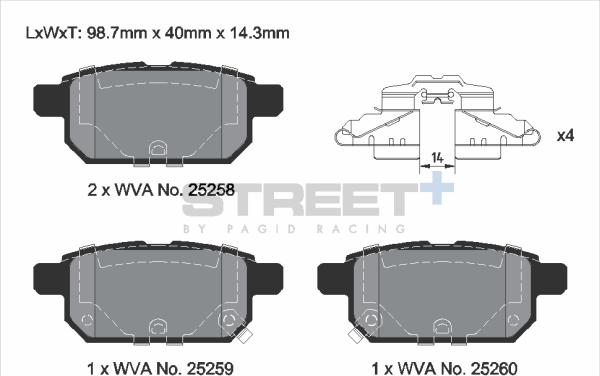 PAGID Racing T8242SP2001 - Kit de plaquettes de frein, frein à disque cwaw.fr