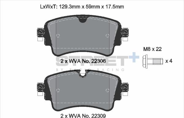 PAGID Racing T8260SP2001 - Kit de plaquettes de frein, frein à disque cwaw.fr