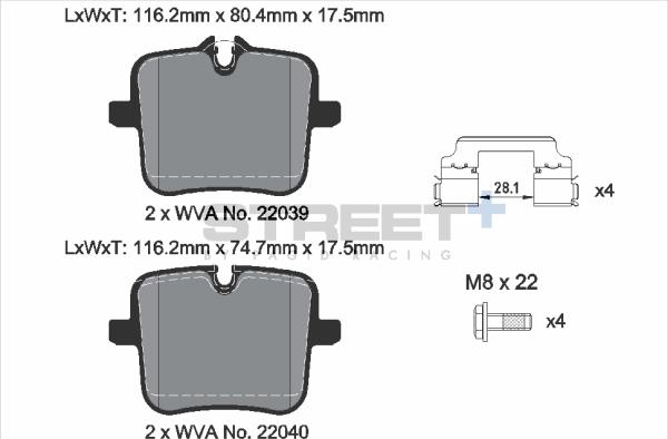 PAGID Racing T8268SP2001 - Kit de plaquettes de frein, frein à disque cwaw.fr