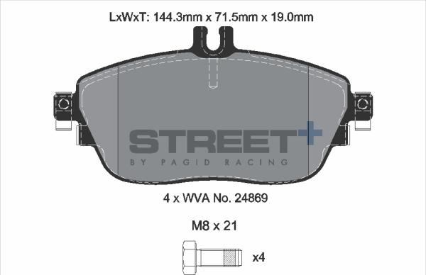 PAGID Racing T8215SP2001 - Kit de plaquettes de frein, frein à disque cwaw.fr