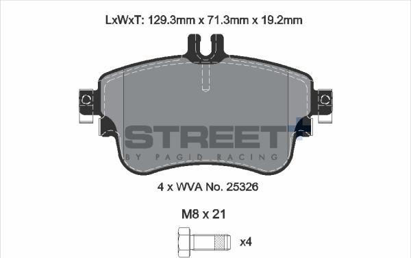 PAGID Racing T8216SP2001 - Kit de plaquettes de frein, frein à disque cwaw.fr