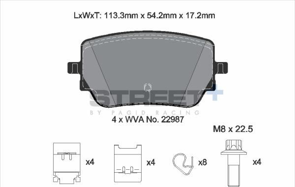 PAGID Racing T8213SP2001 - Kit de plaquettes de frein, frein à disque cwaw.fr