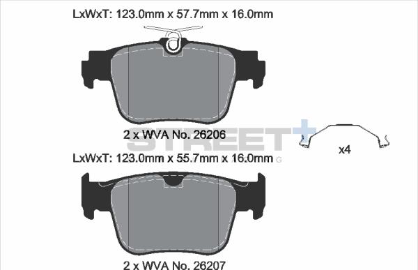 PAGID Racing T8232SP2001 - Kit de plaquettes de frein, frein à disque cwaw.fr