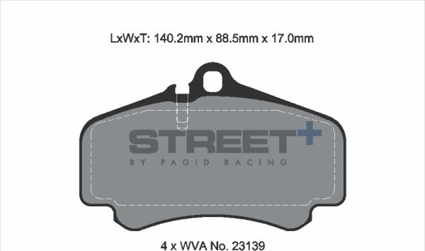 PAGID Racing T8224SP2001 - Kit de plaquettes de frein, frein à disque cwaw.fr