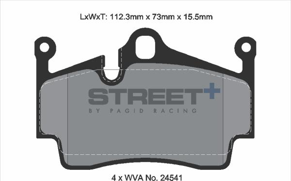 PAGID Racing T8274SP2001 - Kit de plaquettes de frein, frein à disque cwaw.fr