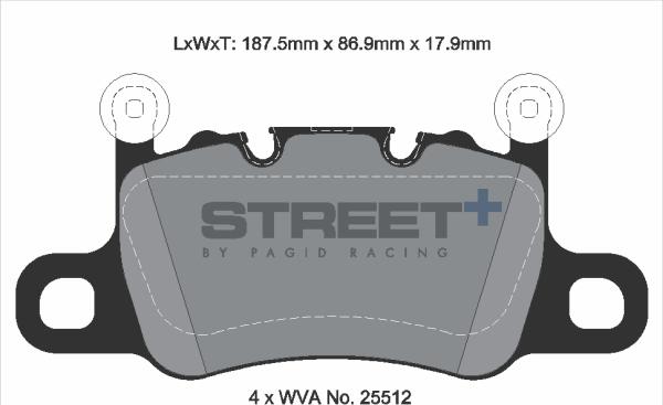 PAGID Racing T8277SP2001 - Kit de plaquettes de frein, frein à disque cwaw.fr