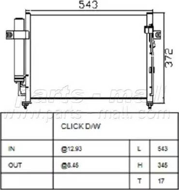 Parts-Mall PXNCA-012 - Condensateur, climatisation cwaw.fr