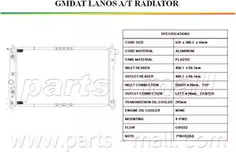 Parts-Mall PXNDC-006 - Radiateur, refroidissement du moteur cwaw.fr