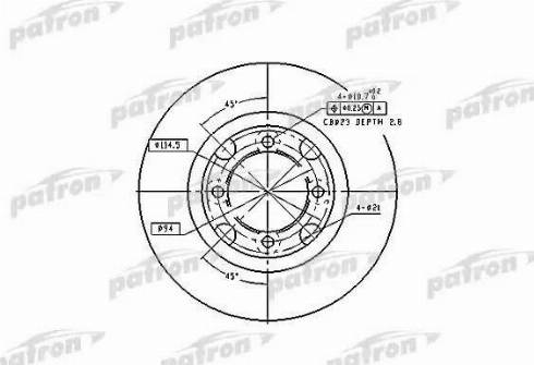 Patron PBD2607 - Disque de frein cwaw.fr