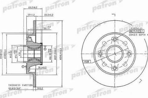 Patron PBD7016 - Disque de frein cwaw.fr