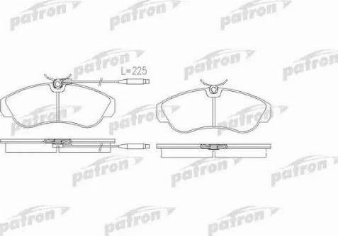 Patron PBP968 - Kit de plaquettes de frein, frein à disque cwaw.fr