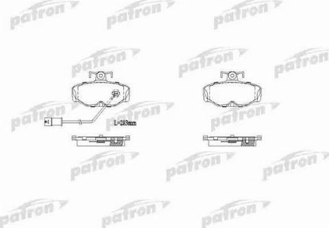 Patron PBP915 - Kit de plaquettes de frein, frein à disque cwaw.fr