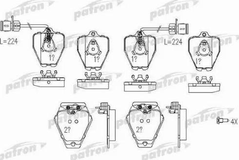 Patron PBP985 - Kit de plaquettes de frein, frein à disque cwaw.fr