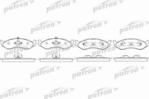 Patron PBP929 - Kit de plaquettes de frein, frein à disque cwaw.fr