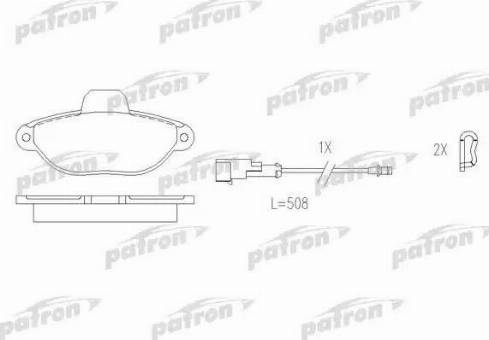 Patron PBP925 - Kit de plaquettes de frein, frein à disque cwaw.fr