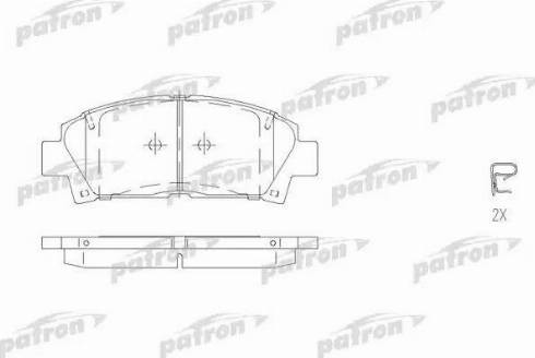 Patron PBP928 - Kit de plaquettes de frein, frein à disque cwaw.fr