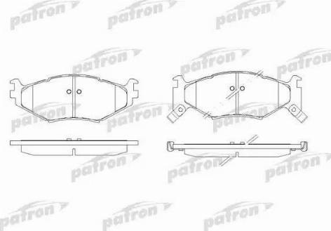 Patron PBP977 - Kit de plaquettes de frein, frein à disque cwaw.fr