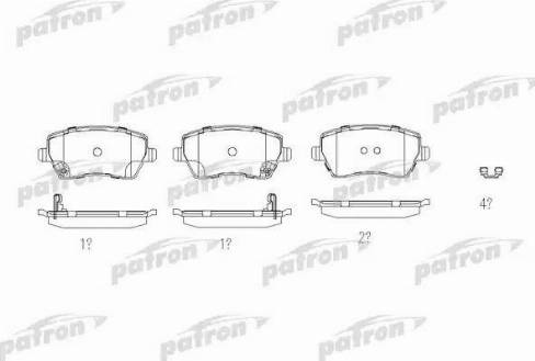 Patron PBP4069 - Kit de plaquettes de frein, frein à disque cwaw.fr