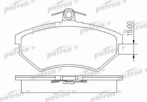 Patron PBP413 - Kit de plaquettes de frein, frein à disque cwaw.fr