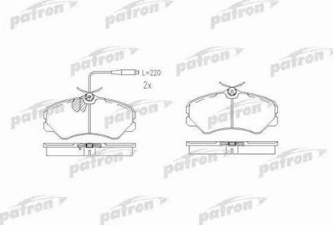 Patron PBP510 - Kit de plaquettes de frein, frein à disque cwaw.fr