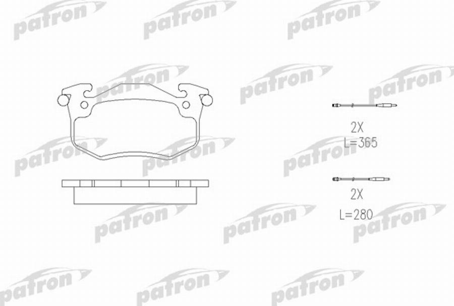 Patron PBP537 - Kit de plaquettes de frein, frein à disque cwaw.fr